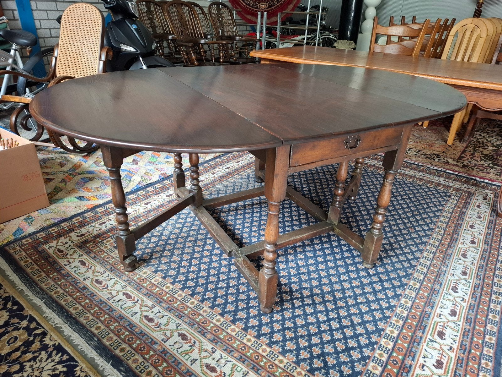 Vintage RAC Gateleg tafel massief eiken. Zie omschr,, Ophalen