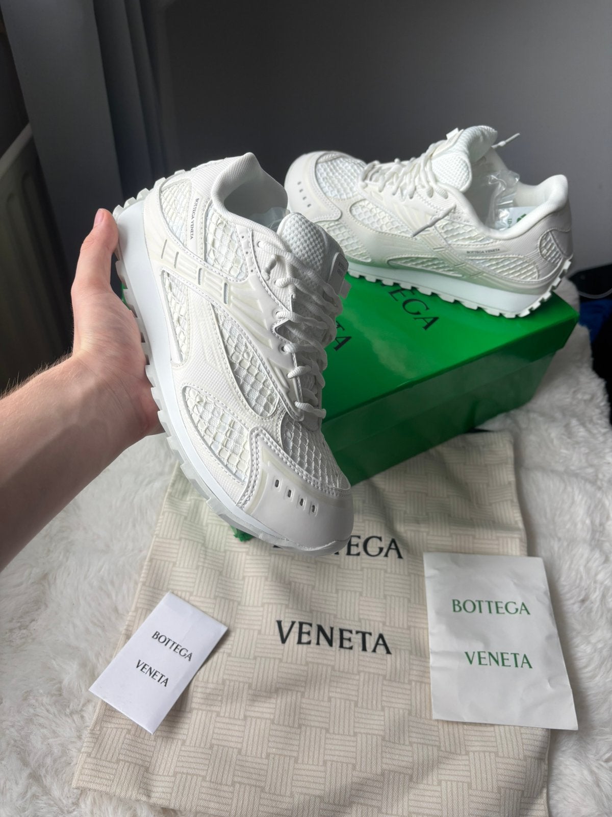 Bottega Veneta Orbit Sneakers White, Wit, Nieuw, Ophalen of Verzenden, Sneakers of Gympen