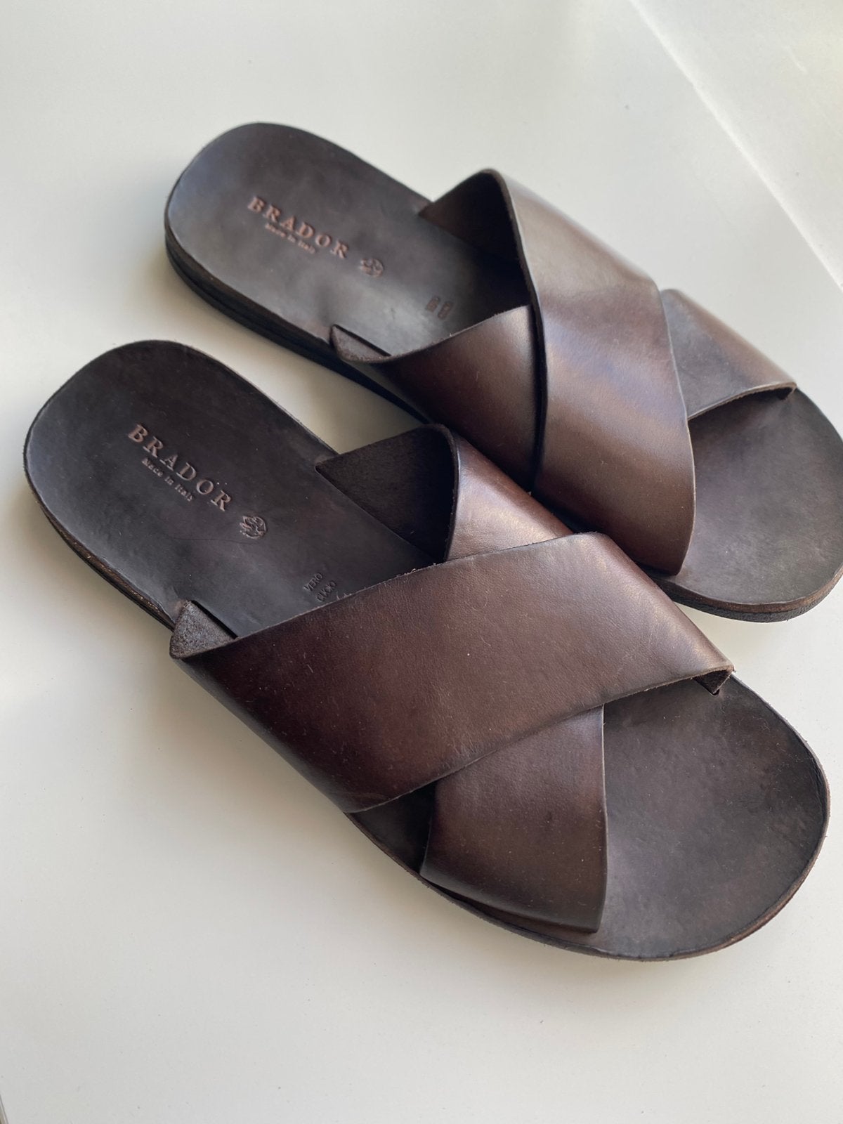 Slippers | Italiaans handwerk | Brador, Ophalen, Zo goed als nieuw, Zwart