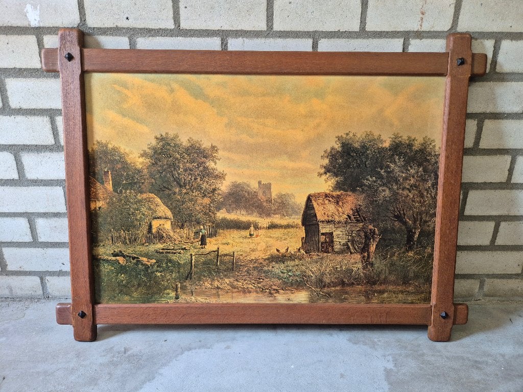 Unieke Set Vintage Schilderijen Thors & Paetz-Kalich + lijst, Ophalen, Oud hollands, Stads- / dorpsgezicht