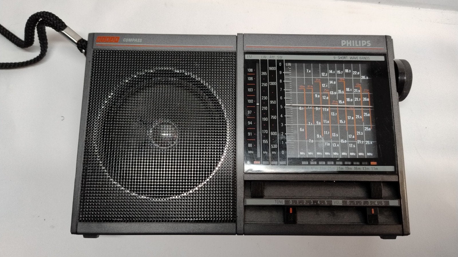 Vintage Philips D1835 Draagbare Wereldontvanger Radio, Ophalen of Verzenden, Gebruikt, Radio