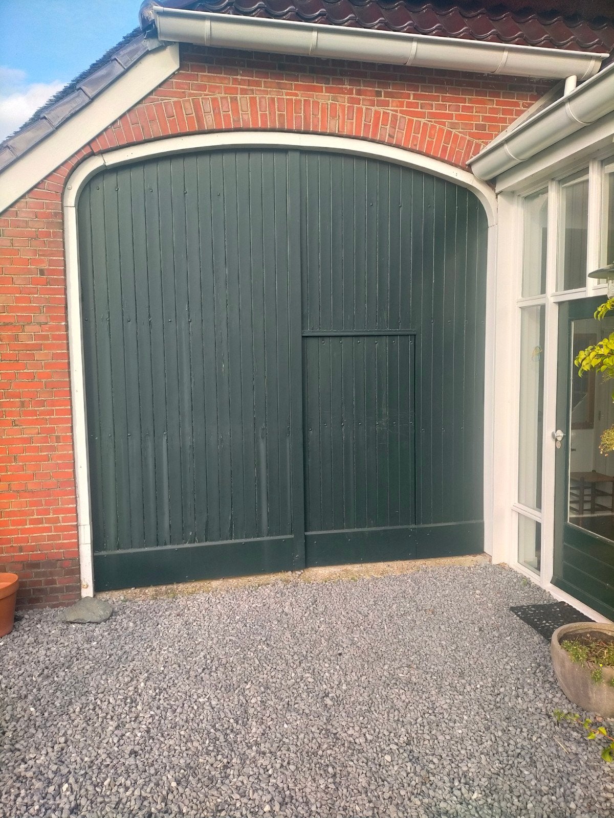 Schuurdeuren, Doe-het-zelf en Verbouw, Ophalen, Gebruikt, Garagedeur, 120 cm of meer
