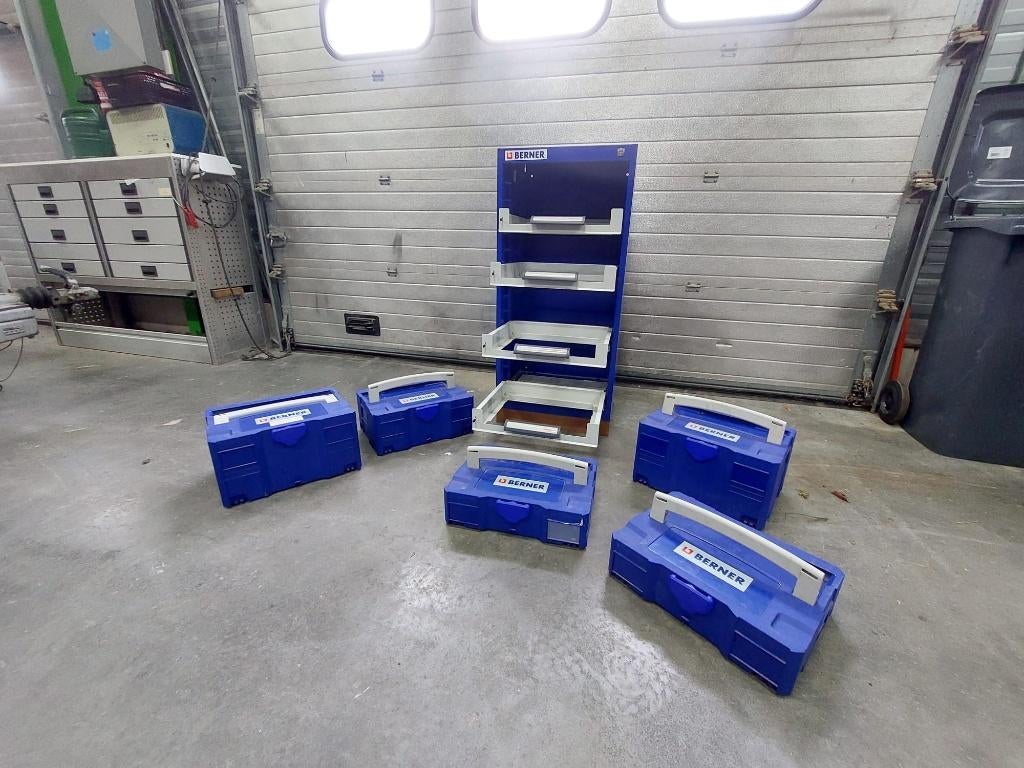 Berner systainerkast met systainers inrichting systainerrek, Doe-het-zelf en Verbouw, Ophalen of Verzenden, Gebruikt