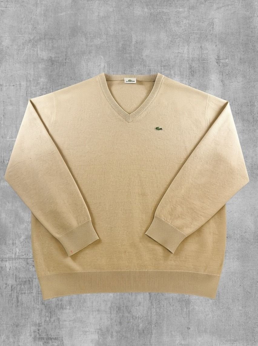 Beige Lacoste pullover heren, maat XXL (v-hals trui /, Verzenden, Lacoste S.A., Beige, Overige maten