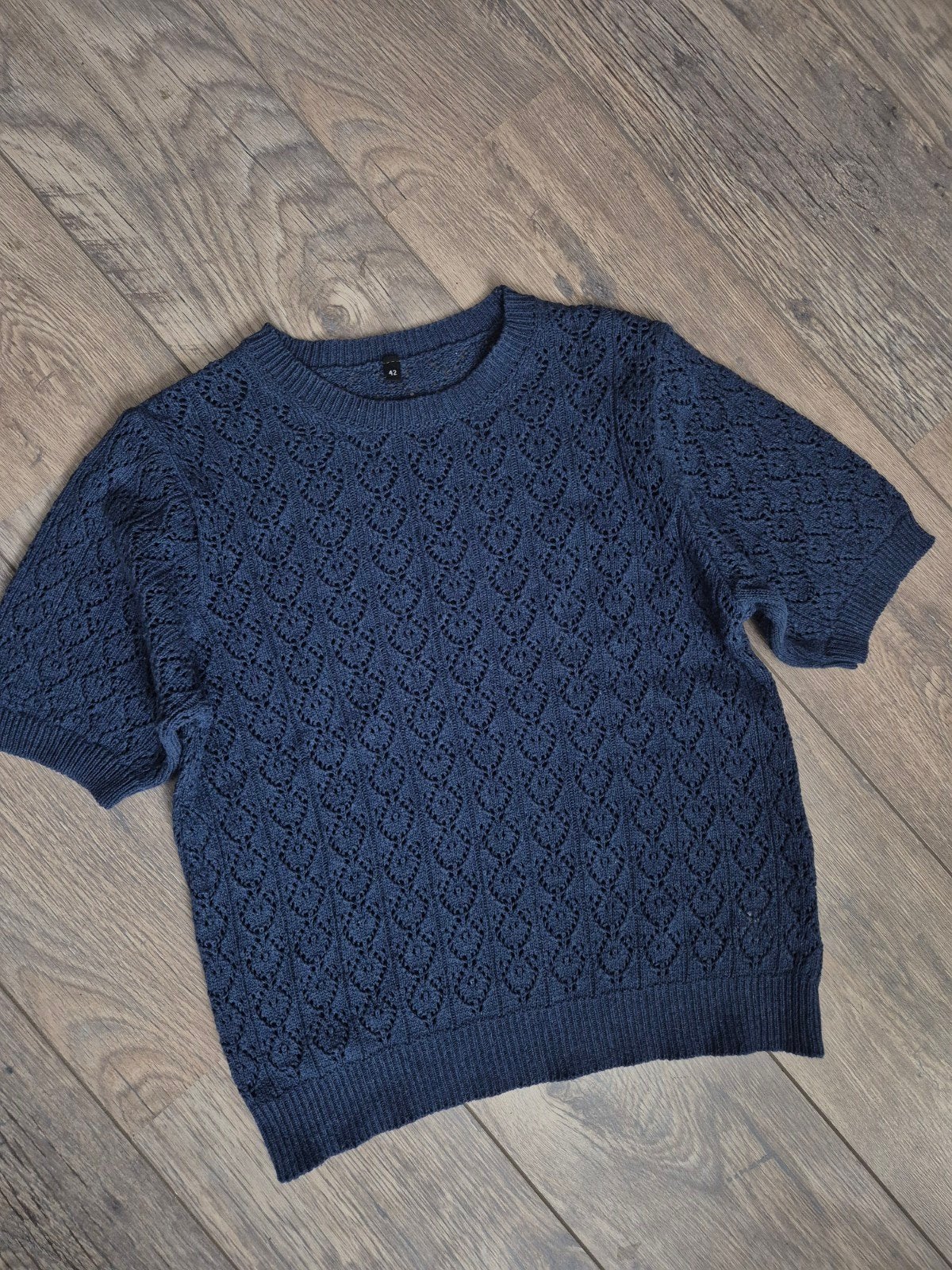Zeeman gehaakt dames shirt donkerblauw, maat 42, Blauw, Zeeman, Maat 42/44 (L), Nieuw
