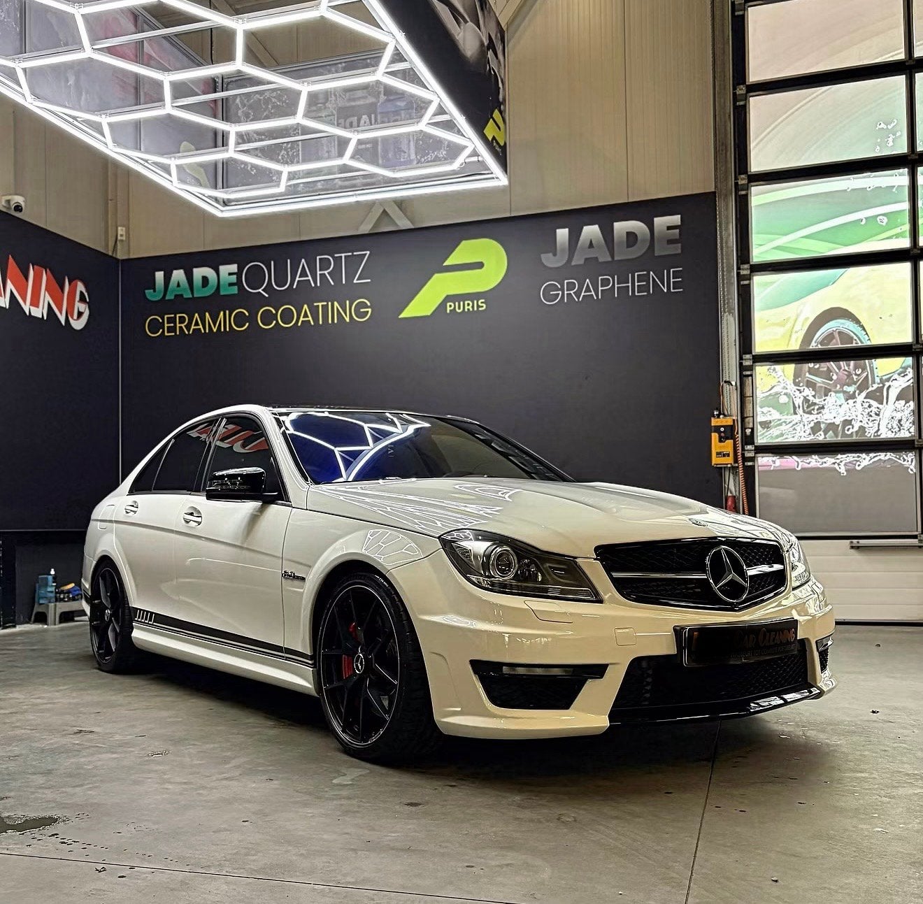 Mercedes-Benz C-klasse C 63 AMG 6.2 V8 457 PK 2013 Schuifdak, Automaat, Achterwielaandrijving, 457 pk, Wit