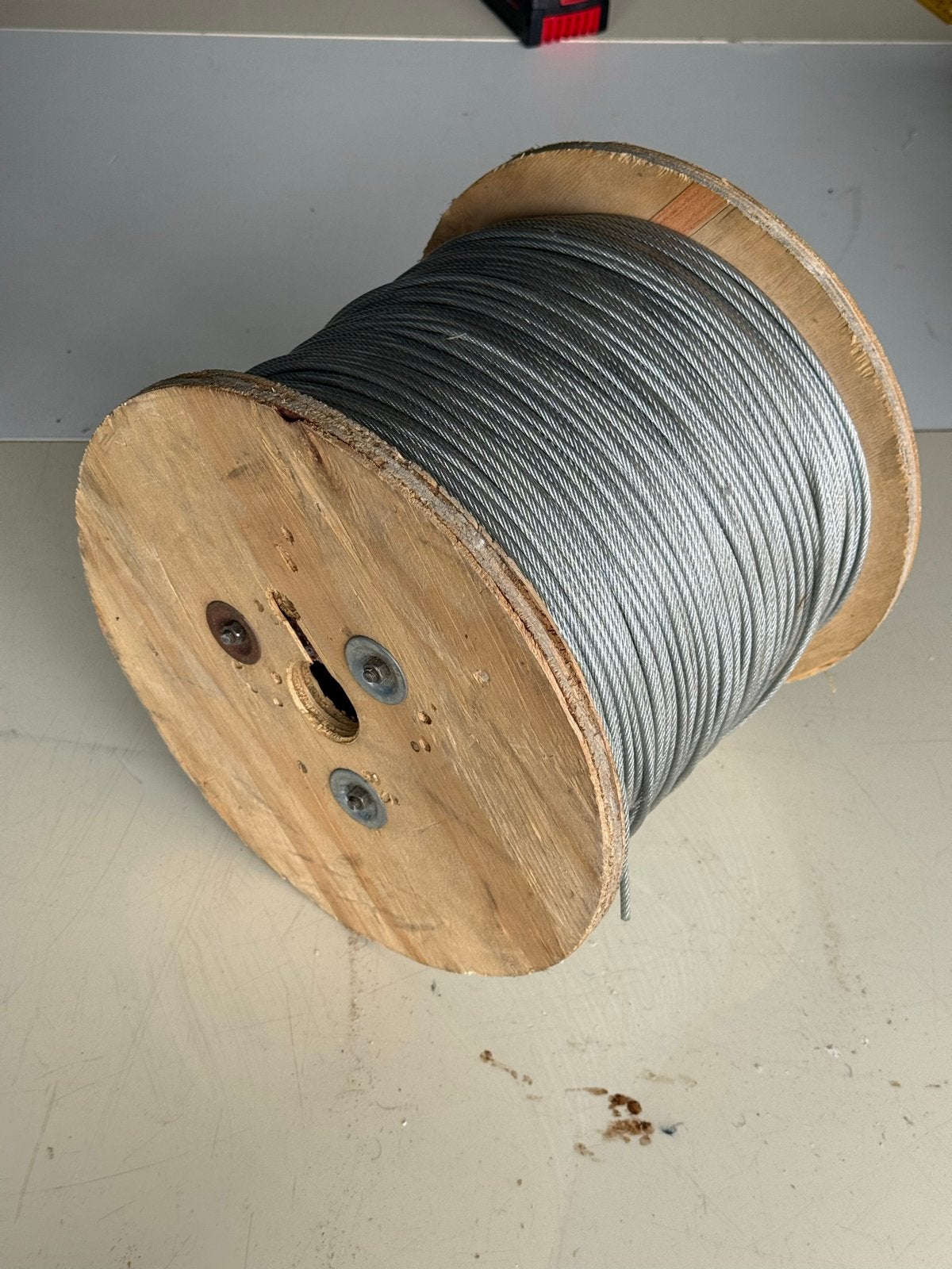 500m Staalkabel 3/4 mm Meter geplastificeerd Megarol, Ophalen of Verzenden, Nieuw
