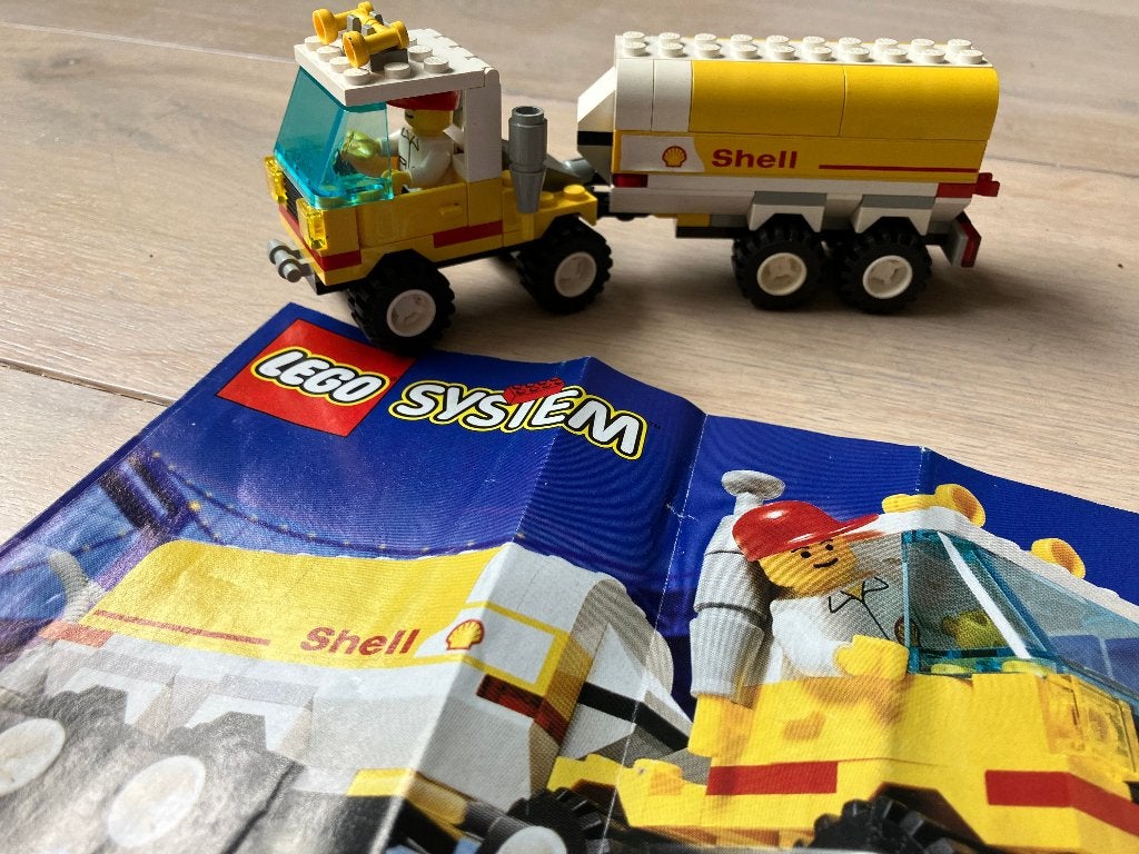 Lego System Shell Tankwagen met instructies (set 1252), Lego, Inclusief instructies, Ophalen of Verzenden, Complete set