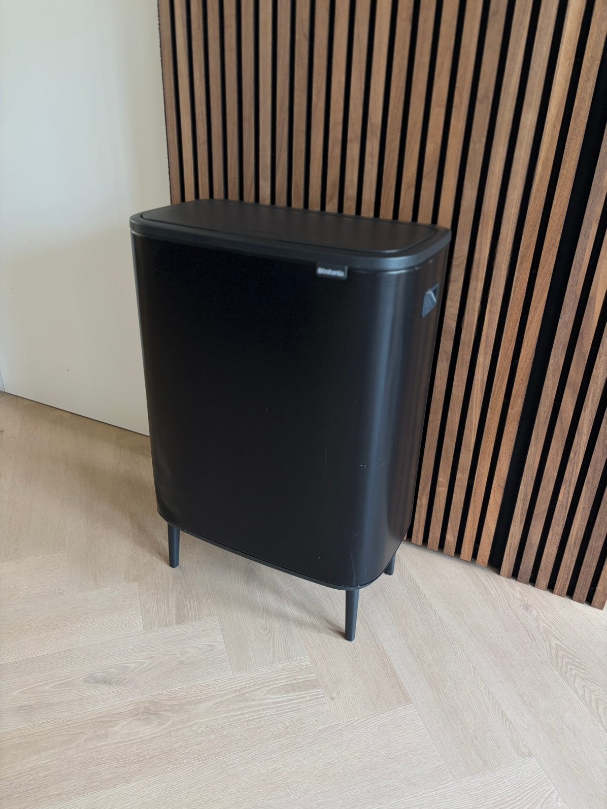Brabantia Bo Touch Bin Hi - Duo 2 x 30 liter - zwart, Huis en Inrichting, 40 liter of meer, Ophalen, Gebruikt, Rvs