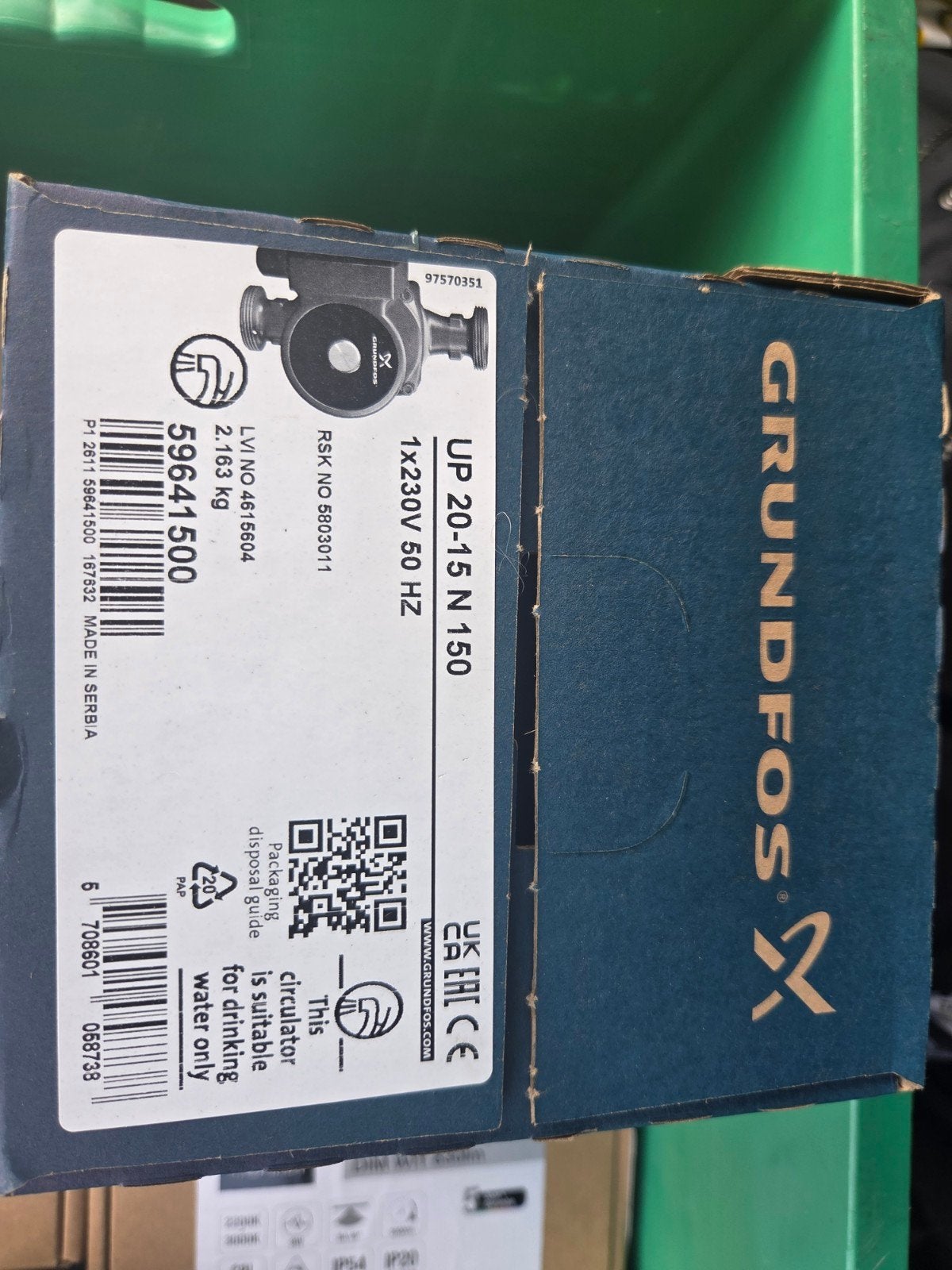 Grundfos UP 20-15 N 150 circulatiepomp voor drinkwater, Ophalen of Verzenden