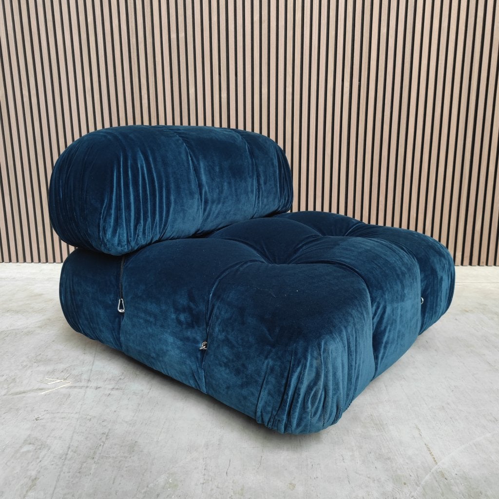Vintage B&B Italia Camaleonda Module in Blauw microvezel, Ophalen of Verzenden