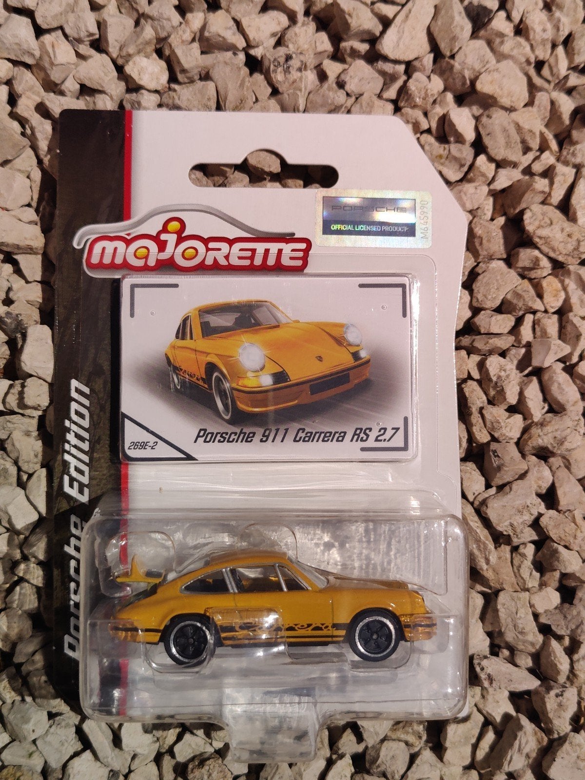 Majorette Porsche 911 Carrera RS 2.7 GEEL, Ophalen of Verzenden, Auto