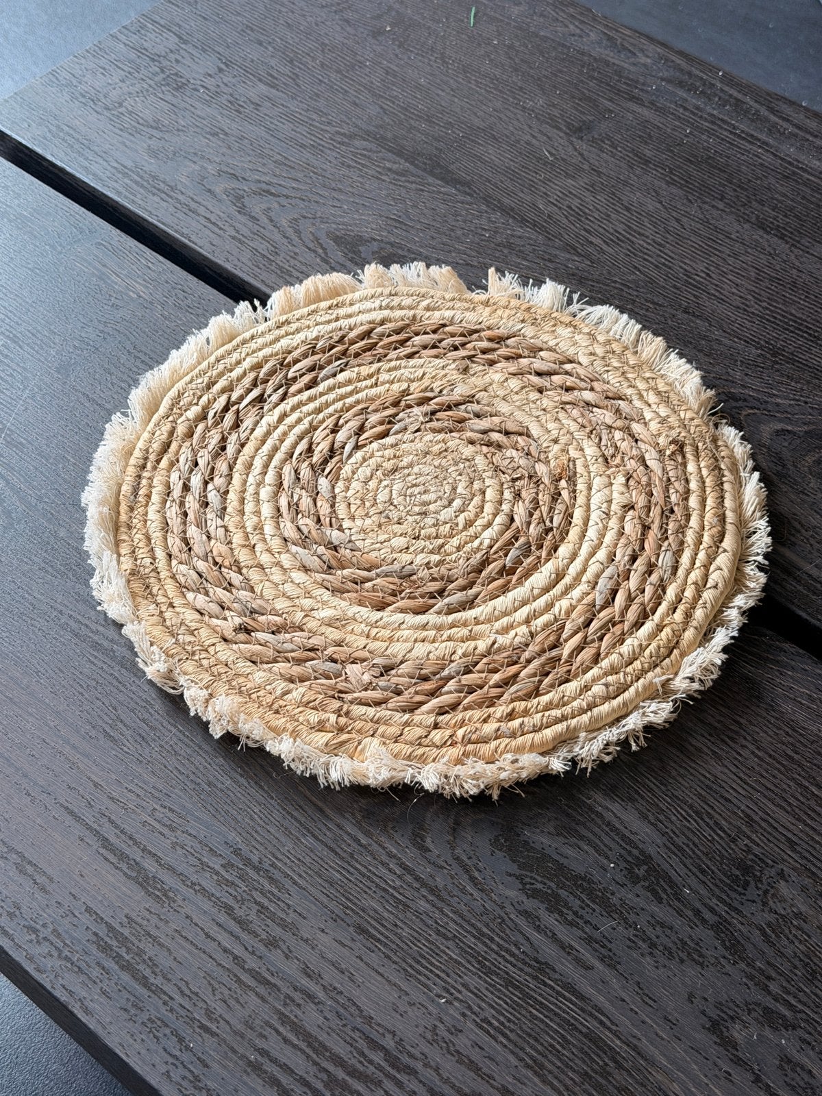 Placemat / Onderzetter van natuurlijk materiaal, Ophalen, Gebruikt, Beige, Boho