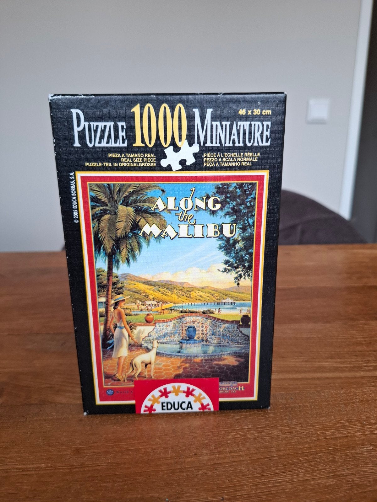 Educa 1000 Miniature puzzel - Along the Malibu, Ophalen of Verzenden, 500 t/m 1500 stukjes, Zo goed als nieuw, Legpuzzel