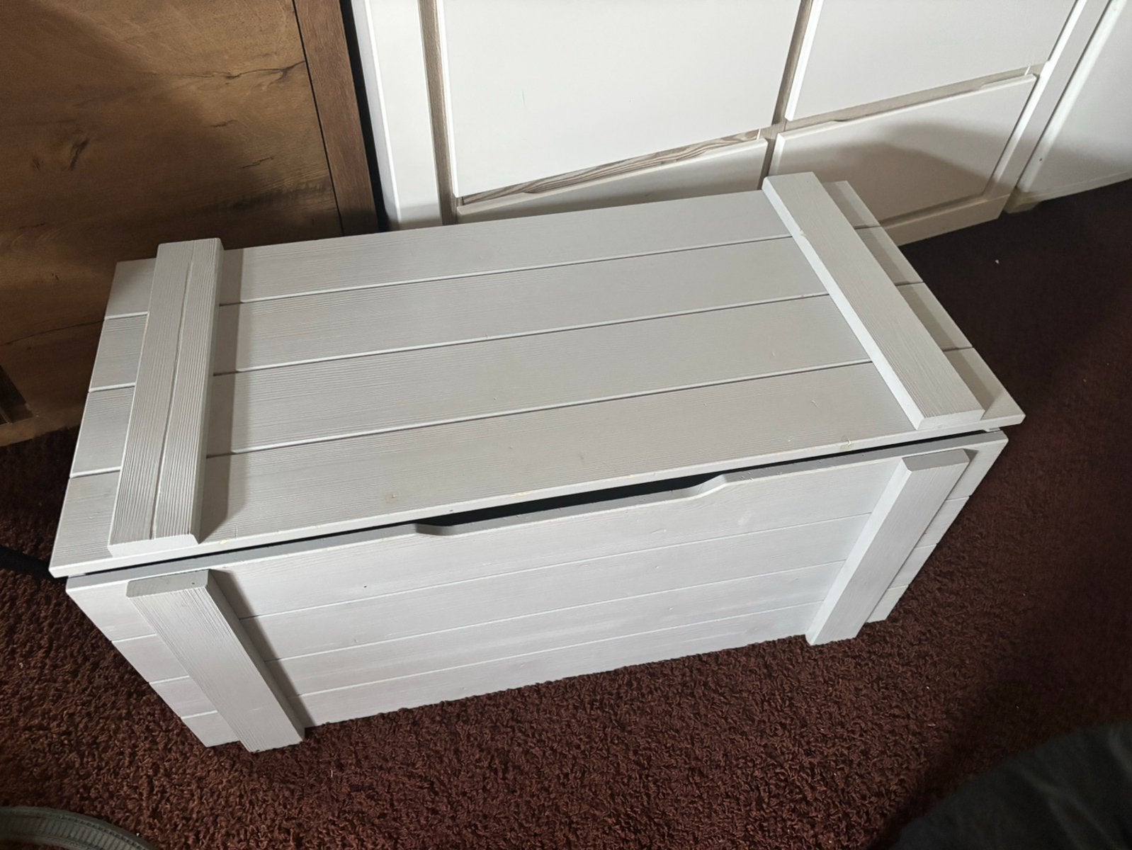 Houten speelgoed of deken kist woood, Ophalen, Gebruikt