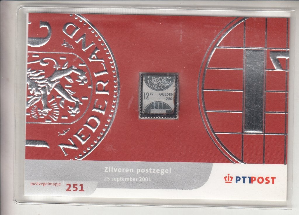 postzegelmapje 251 met nr 2009 met laatste zilveren gulden, Ophalen of Verzenden, Na 1940, Postfris