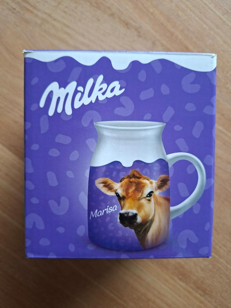 Milka mok met koeienprint en naam Marisa, Ophalen, Overige typen, Paars, Nieuw