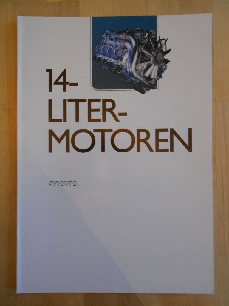 Scania 14 Liter V8 Motor Brochure 1990 – 143, Gelezen, Verzenden, Overige merken, Scania