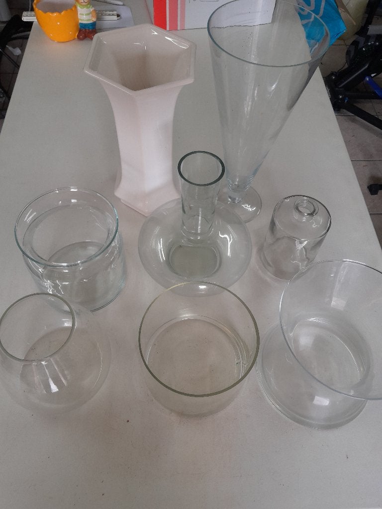 Verschillende Vazen, Ophalen, Gebruikt, Transparant, Glas
