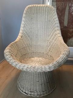 Te koop strandstoel, Ophalen, Gebruikt, Wit, Riet of Rotan