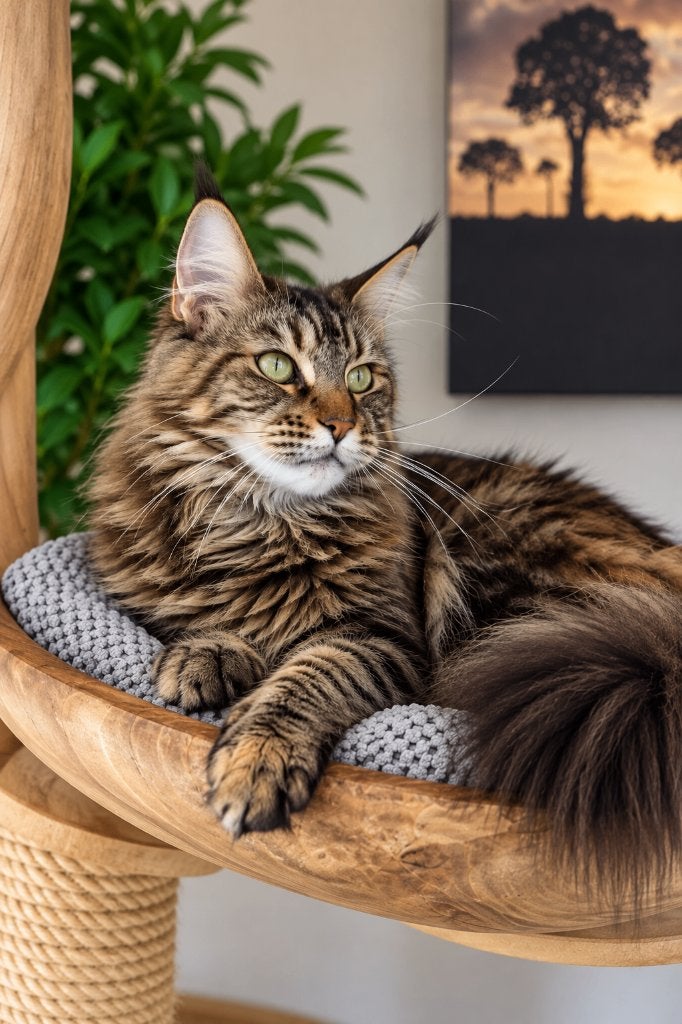 Herplaatsing – Prachtige Maine Coon-poes RU lijn ️stamboom, Poes, Met stamboom, 3 tot 5 jaar