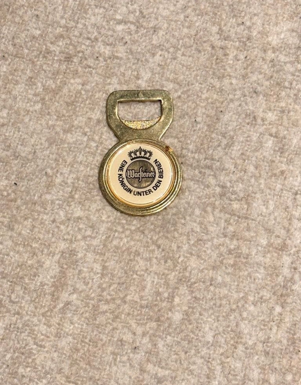 Vintage Warsteiner flesopener - Koningin onder de bieren, Verzamelen, Biermerken, Ophalen of Verzenden, Gebruikt, Flesopener, Overige merken