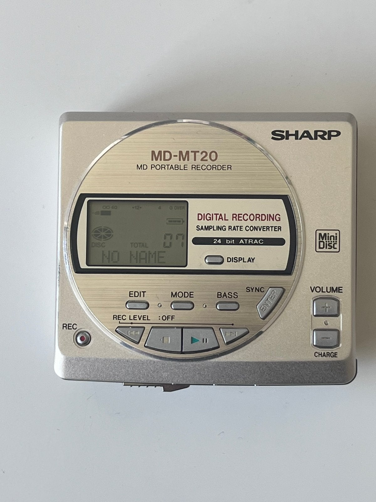 Sharp Minidisc MD-MT20 met remote en microfoon, Ophalen of Verzenden