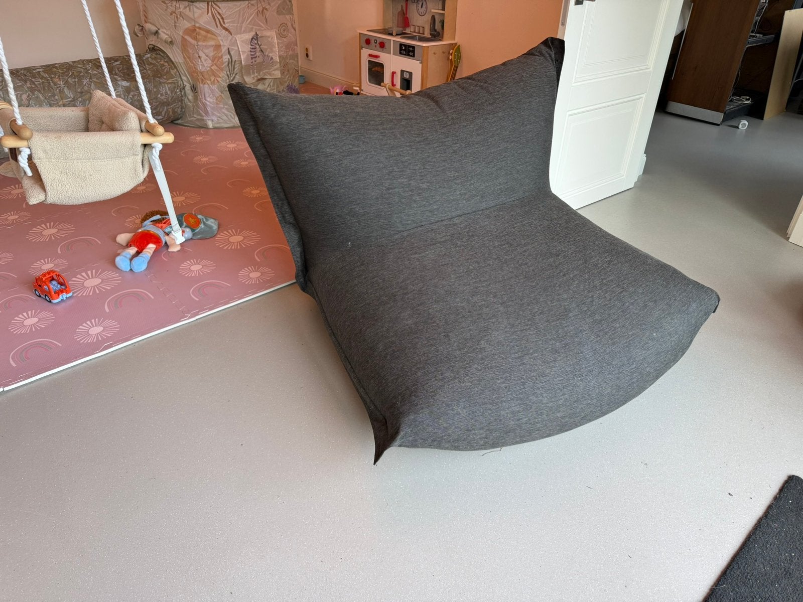 Farboy bonbaron lounge stoel grijs., Ophalen, Zo goed als nieuw, Grijs