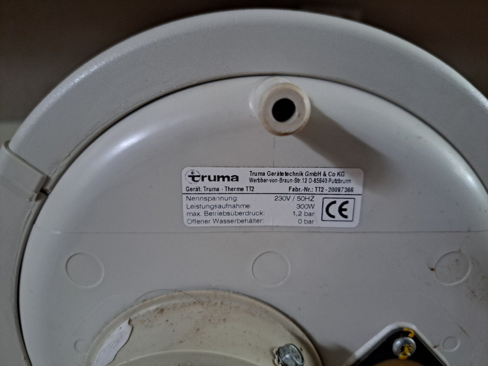 Truma Therme TT2 Boiler voor Caravan/Camper, Gebruikt, Minder dan 20 liter, Ouder dan 10 jaar, Boiler