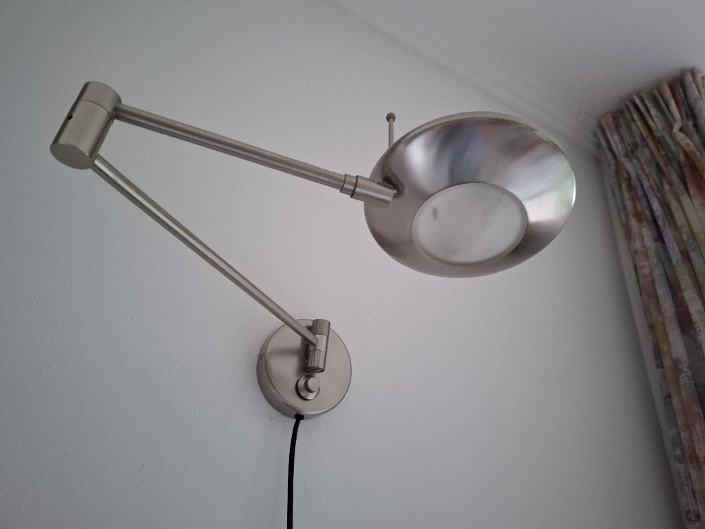 Vintage wandlamp 2 stuks, Ophalen of Verzenden, Gebruikt, Metaal, LED