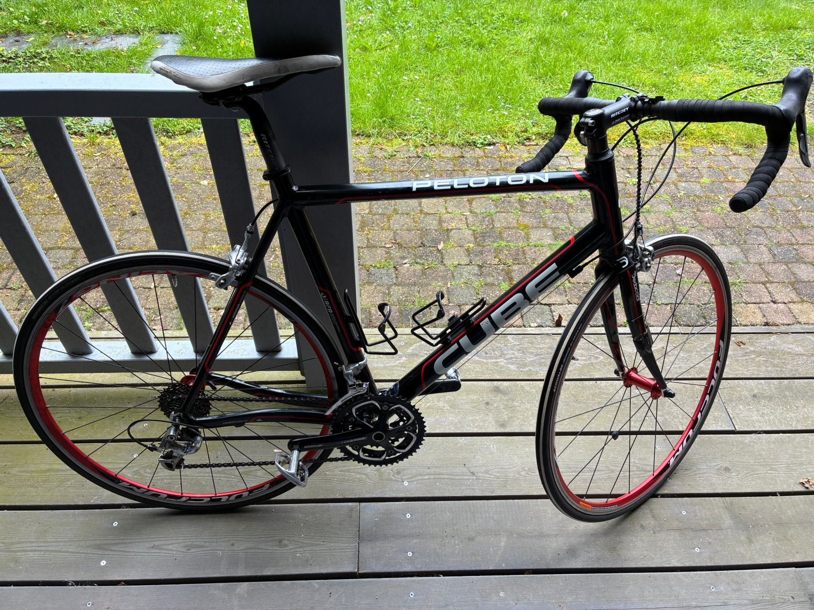 Cube Peloton Racefiets - Zwart/Rood, 28 inch, Gebruikt, Aluminium, Meer dan 20 versnellingen