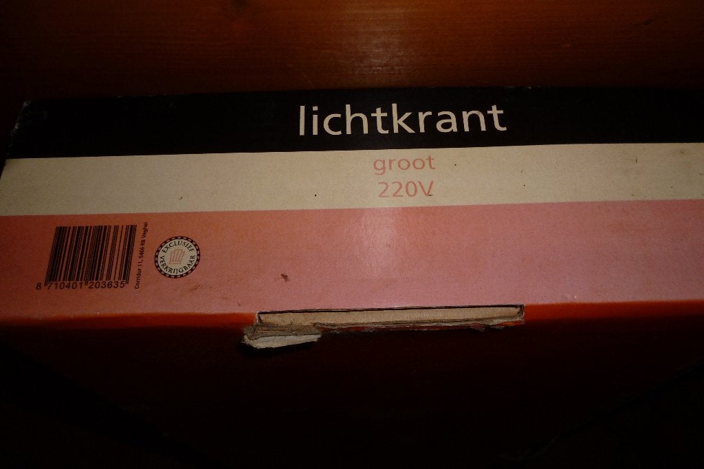 lichtkrant looplicht reclamezuil retro in doos compleet., Ophalen, Gebruikt