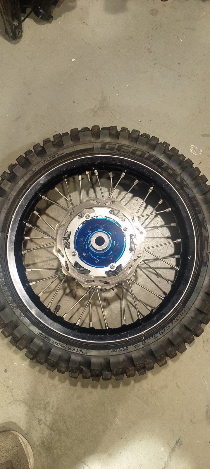 Haan Wheels crossmotor achterwiel met band, Ophalen, Gebruikt