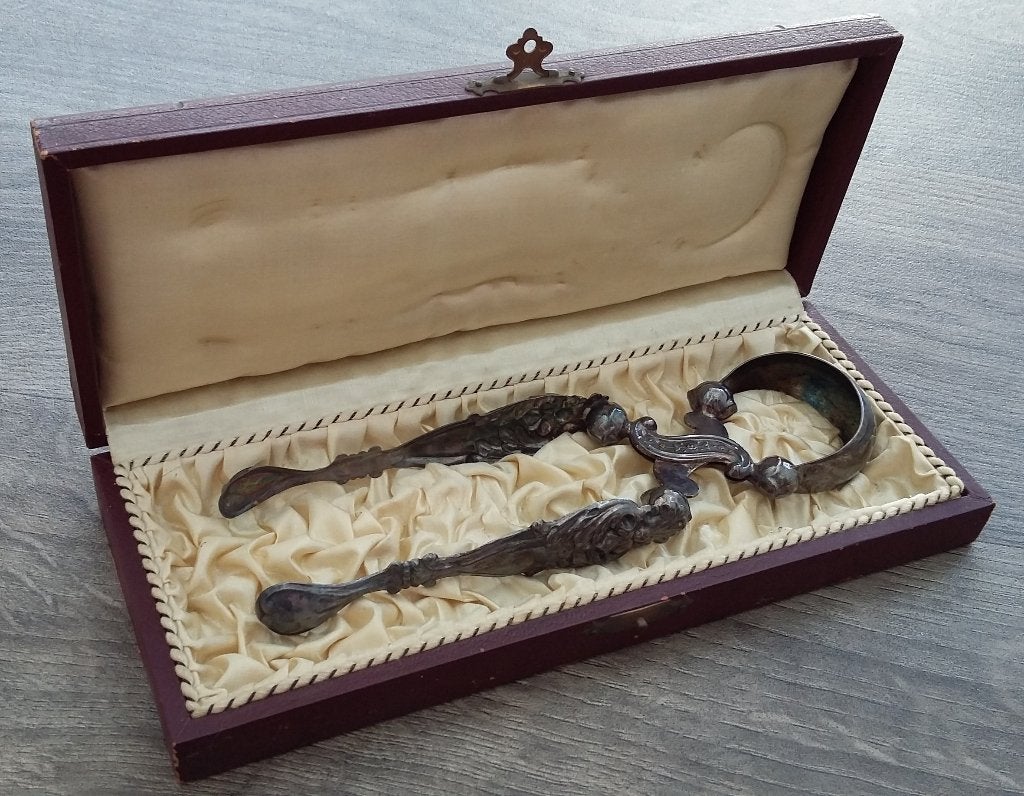 Om 1875-1900 ZILVEREN Suikertang Suikerklontjes Kandij Tang, Antiek en Kunst, Antiek | Goud en Zilver, Ophalen of Verzenden, Zilver