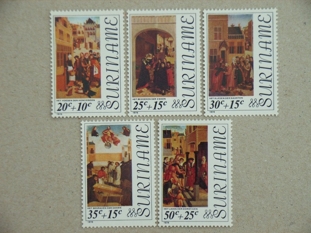 ZZ  Suriname 21-25 pf, Ophalen of Verzenden, Postfris