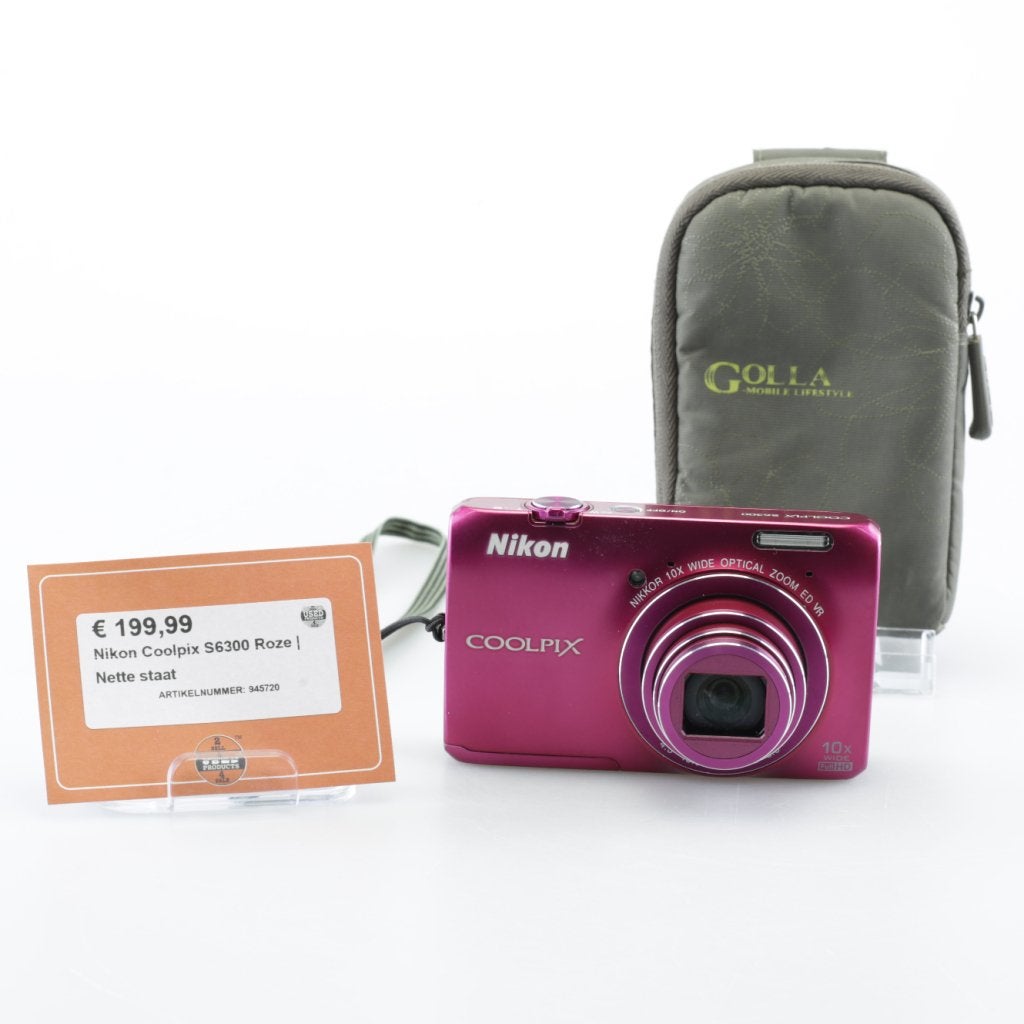 Nikon Coolpix S6300 Roze | Nette staat, Audio, Tv en Foto, Fotocamera's Digitaal, Nikon, Zo goed als nieuw, Support@nikon.com