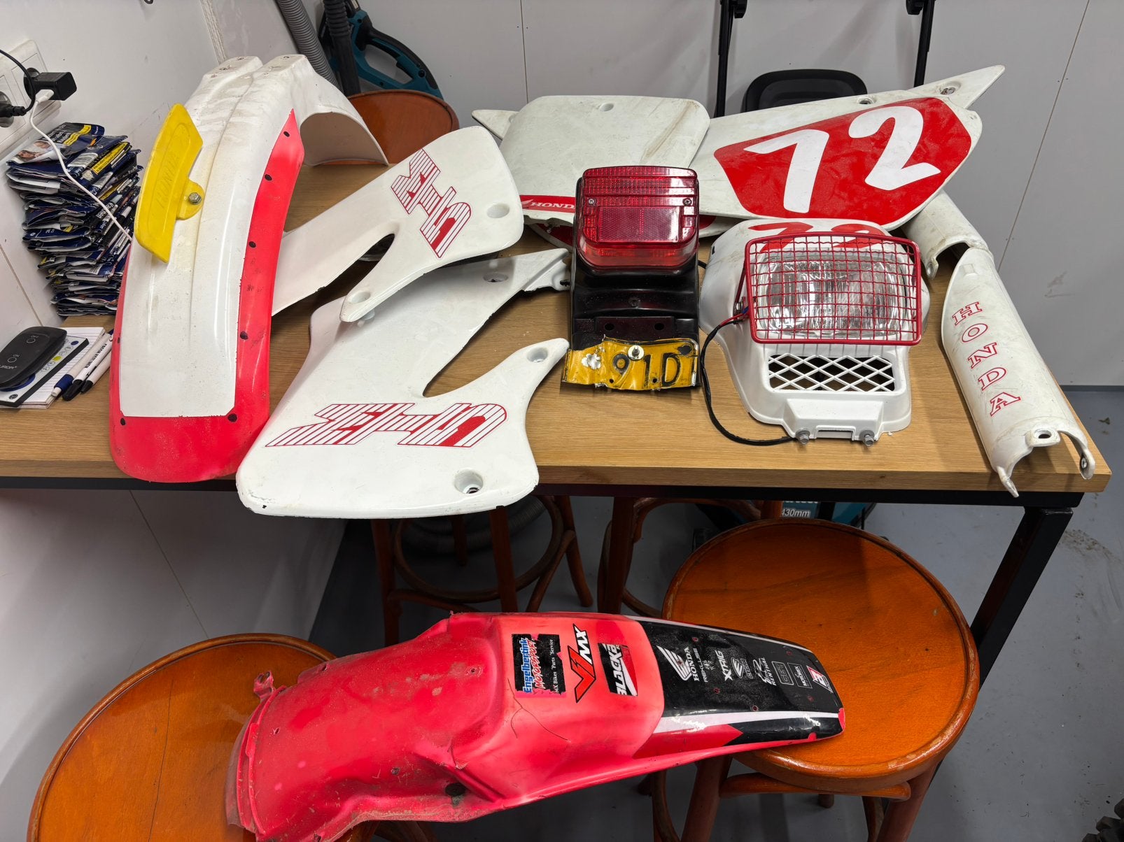 Honda cr250 / mt5 kappen en verlichting, Motoren, Ophalen of Verzenden