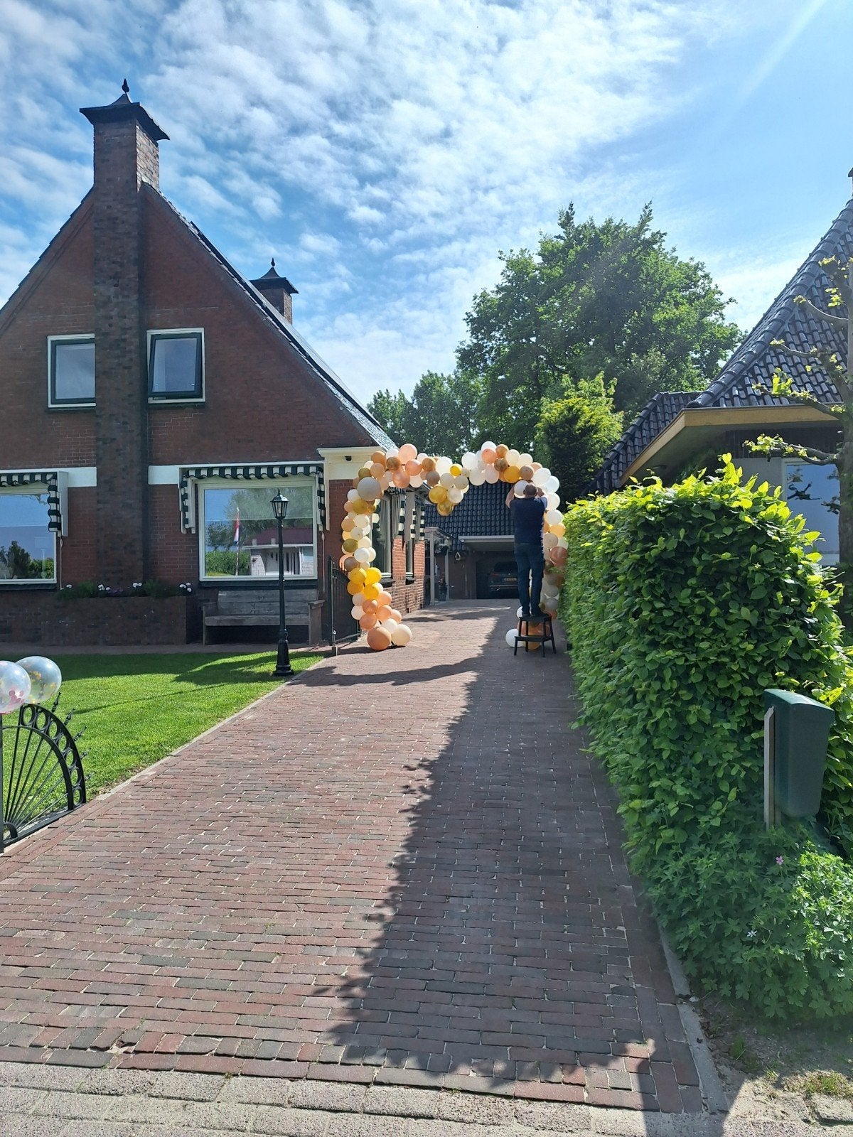 Ballonnenboog ( hart) voor feestelijke gelegenheden, Hobby en Vrije tijd, Feestartikelen, Ophalen of Verzenden, Zo goed als nieuw
