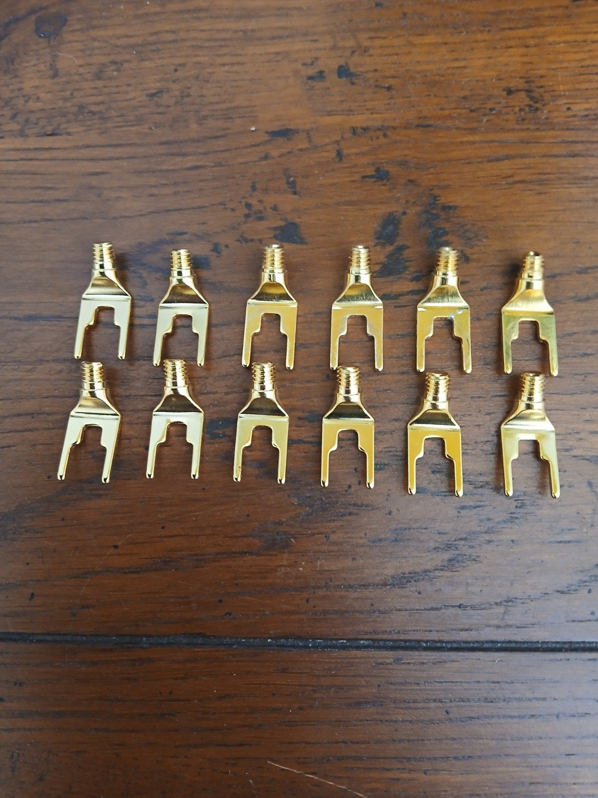 Vergulde Spade Connectoren voor Luidsprekerkabels (12 stuks), Ophalen of Verzenden, Nieuw, Minder dan 2 meter, Luidsprekerkabel