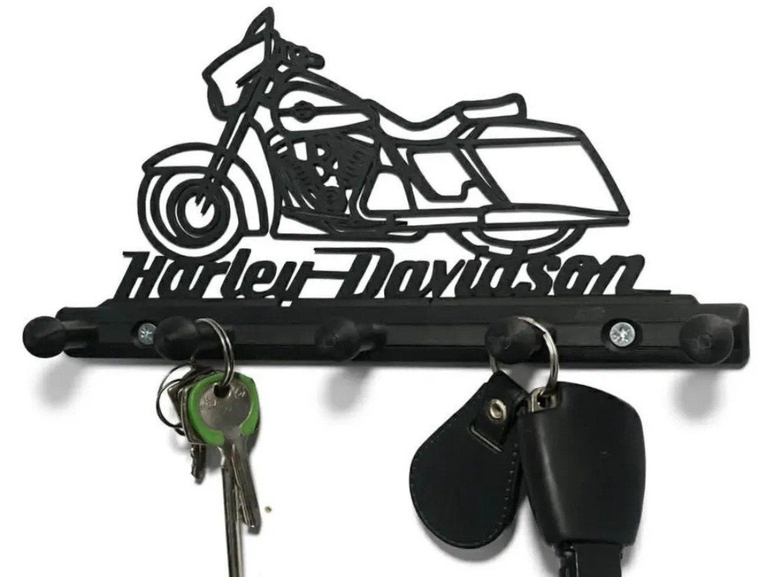Harley-Davidson Sleutelhanger Houder - Diverse Kleuren, Ophalen of Verzenden, Nieuw, Kunststof, Wandhaken