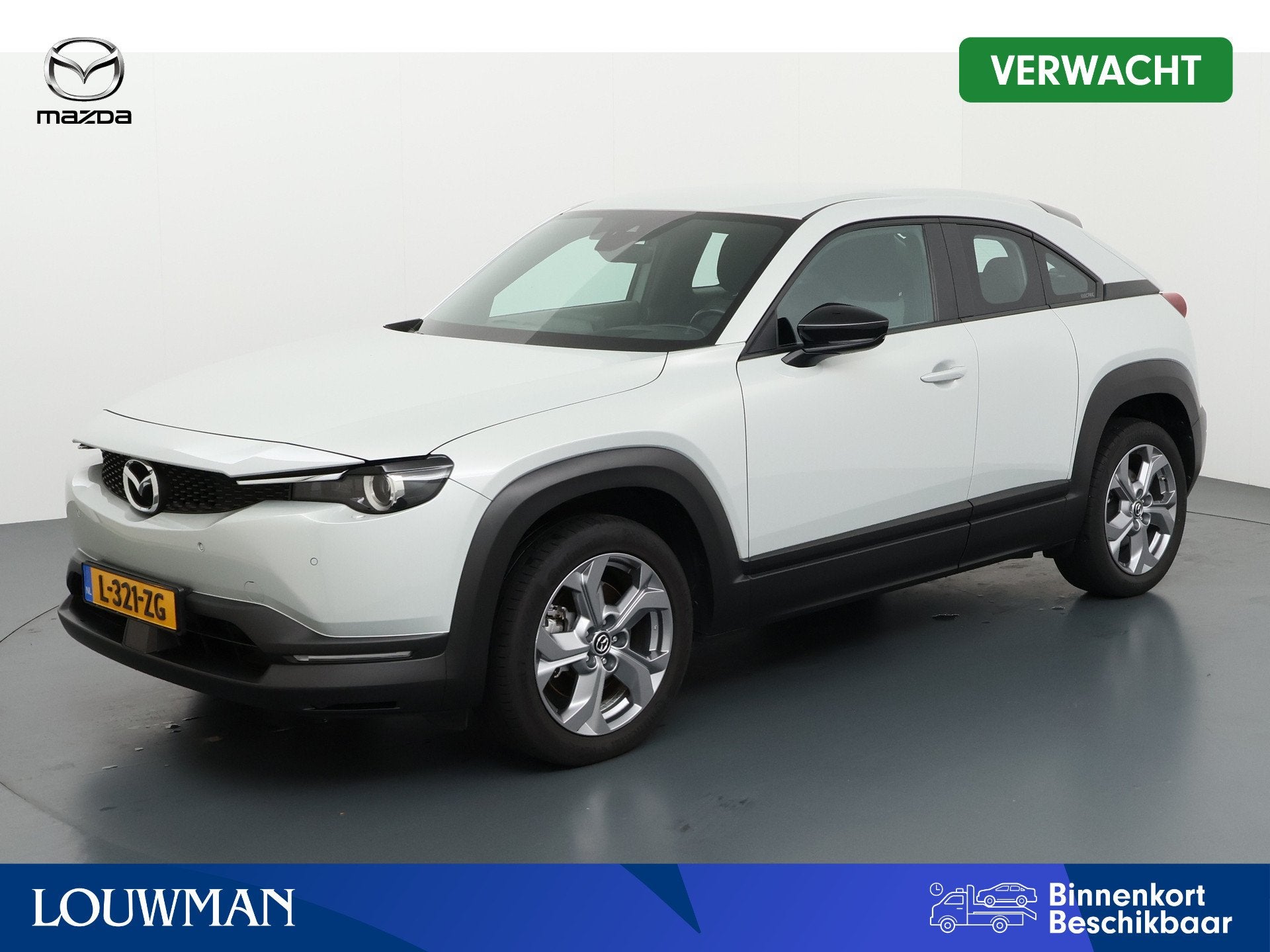 Mazda MX-30 e-SkyActiv 145 Comfort 36 kWh Onderweg-naar-deal, Auto's, Mazda, 35 kWh, Wit, Origineel Nederlands, MX-30