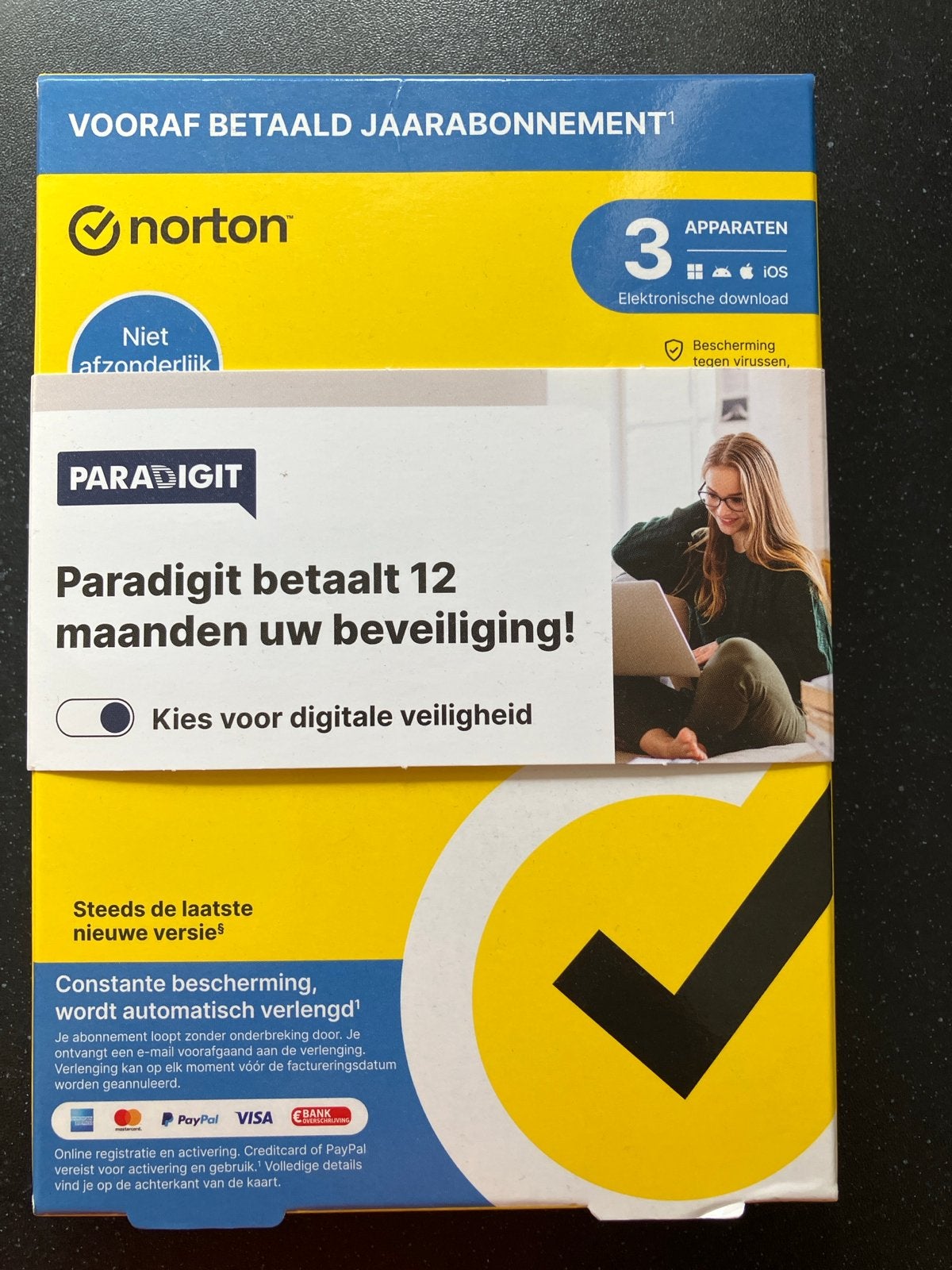 Norton 360 Deluxe 1 jaar abonnement - 3 apparaten, Ophalen of Verzenden, Nieuw, MacOS