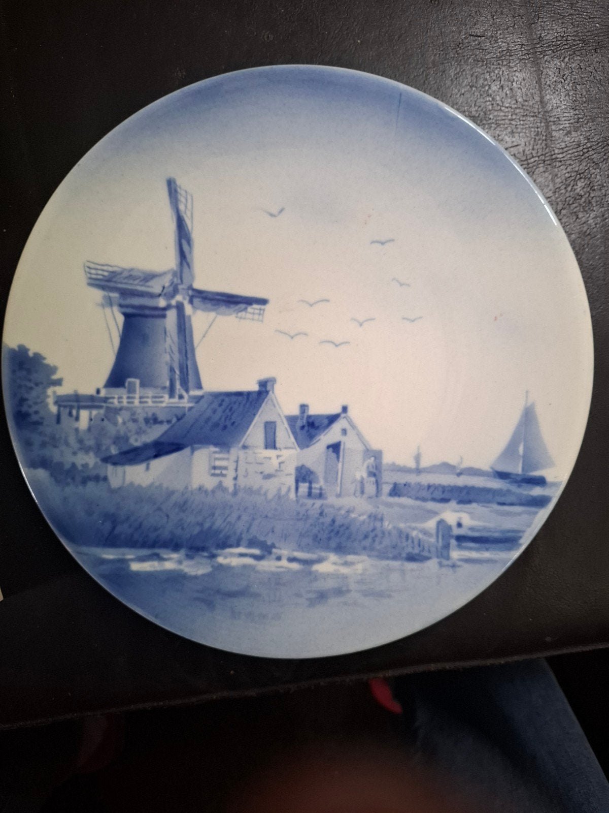 Delfts blauw wandbord met Hollandse molen, Antiek en Kunst, Antiek | Wandborden en Tegels, Ophalen of Verzenden