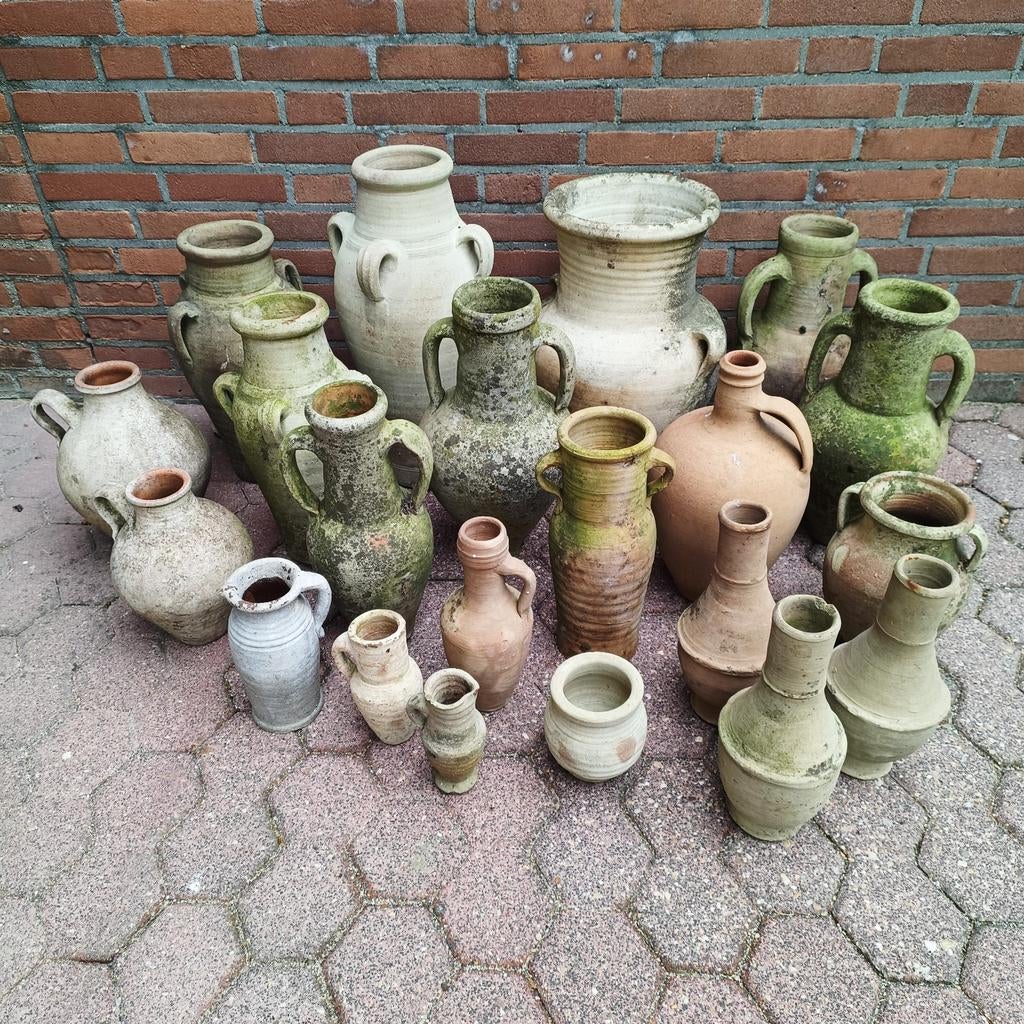 Terracotta kruiken en potten., Tuin en Terras, Ophalen