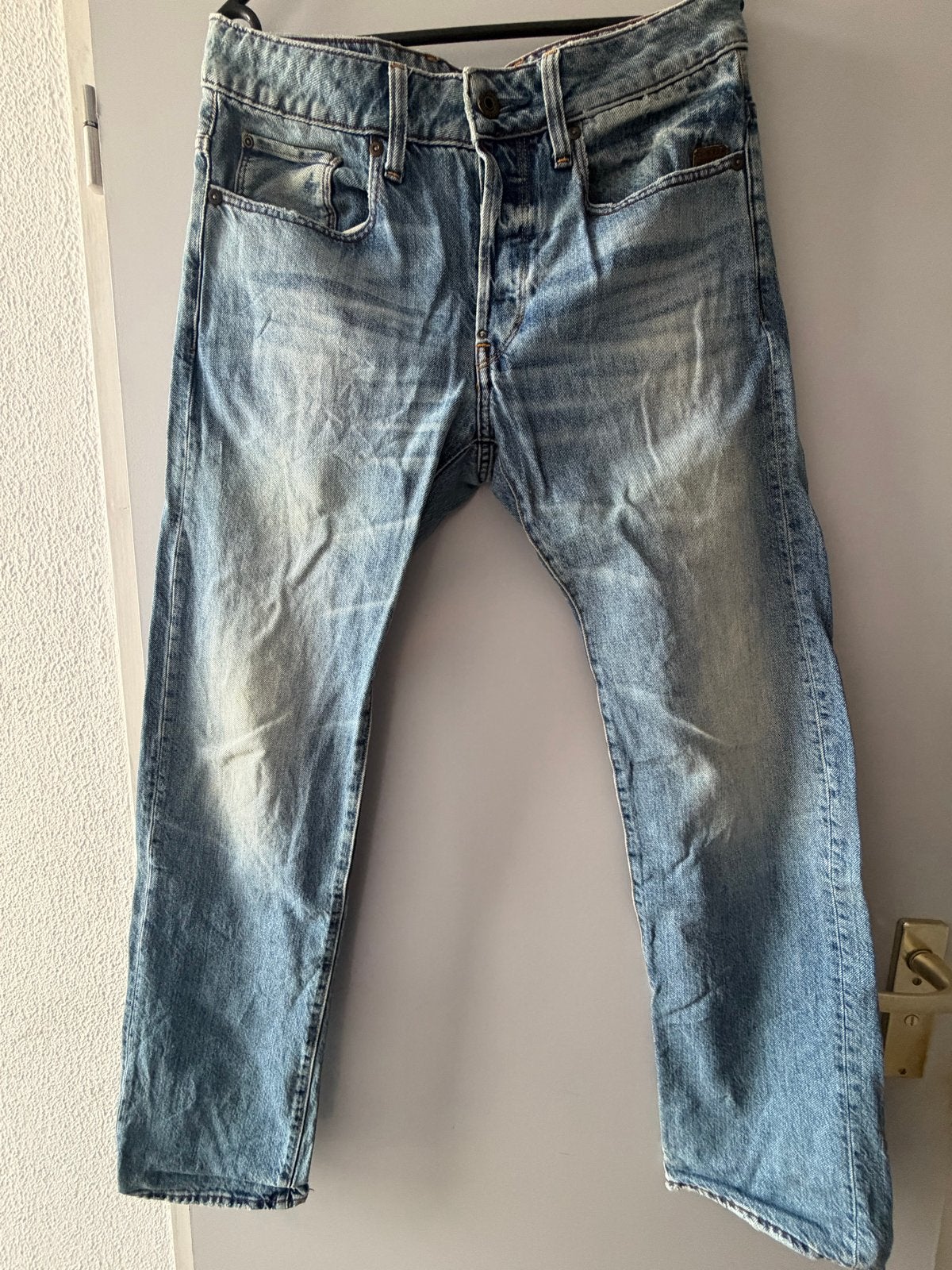 G-Star RAW Attacc Straight Jeans W30 L32, Ophalen of Verzenden, Zo goed als nieuw, Blauw, W32 (confectie 46) of kleiner