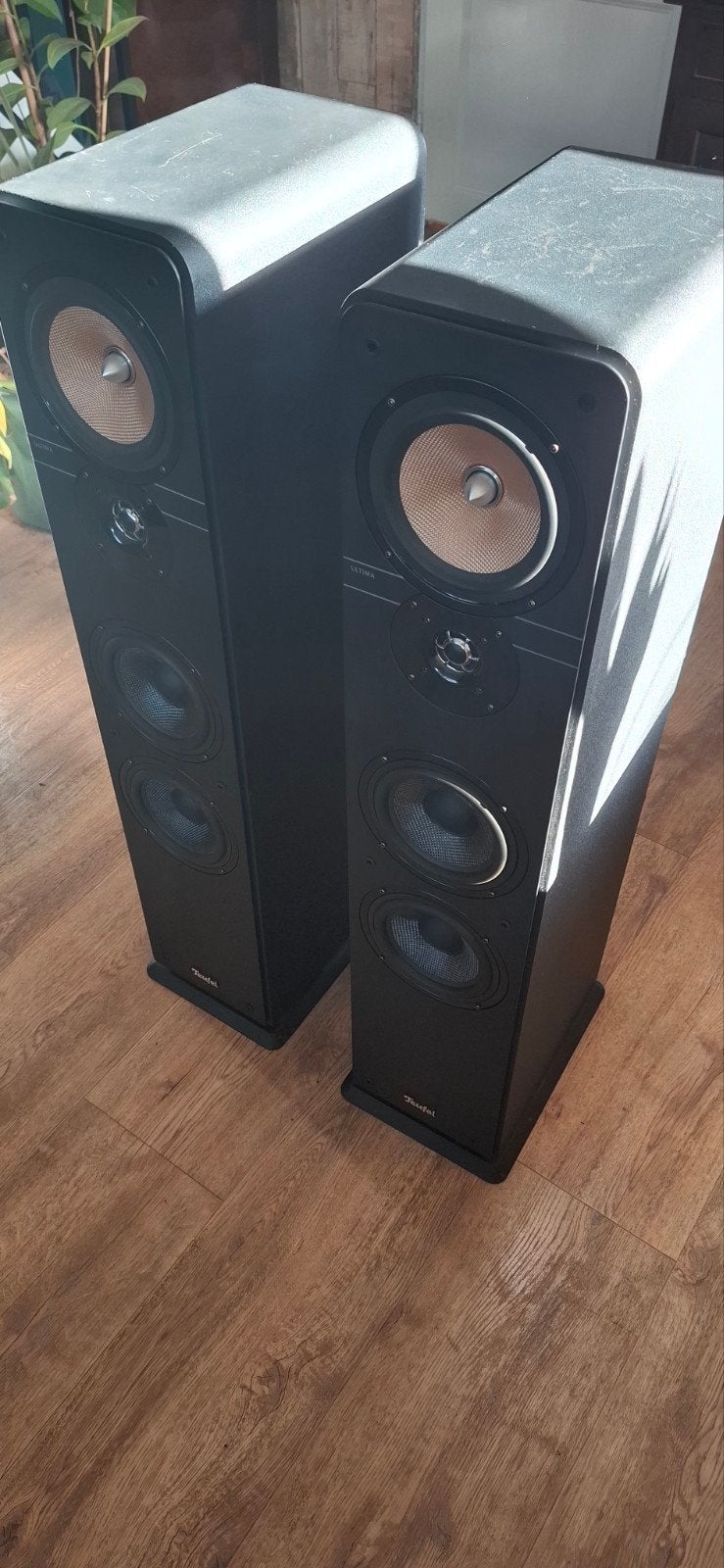 Teufel Ultima 40 Mk3 Vloerstaande Luidsprekers Zwart, Audio, Tv en Foto, Vloerstaande luidspreker, Gebruikt, Geschikt voor surround/home cinema