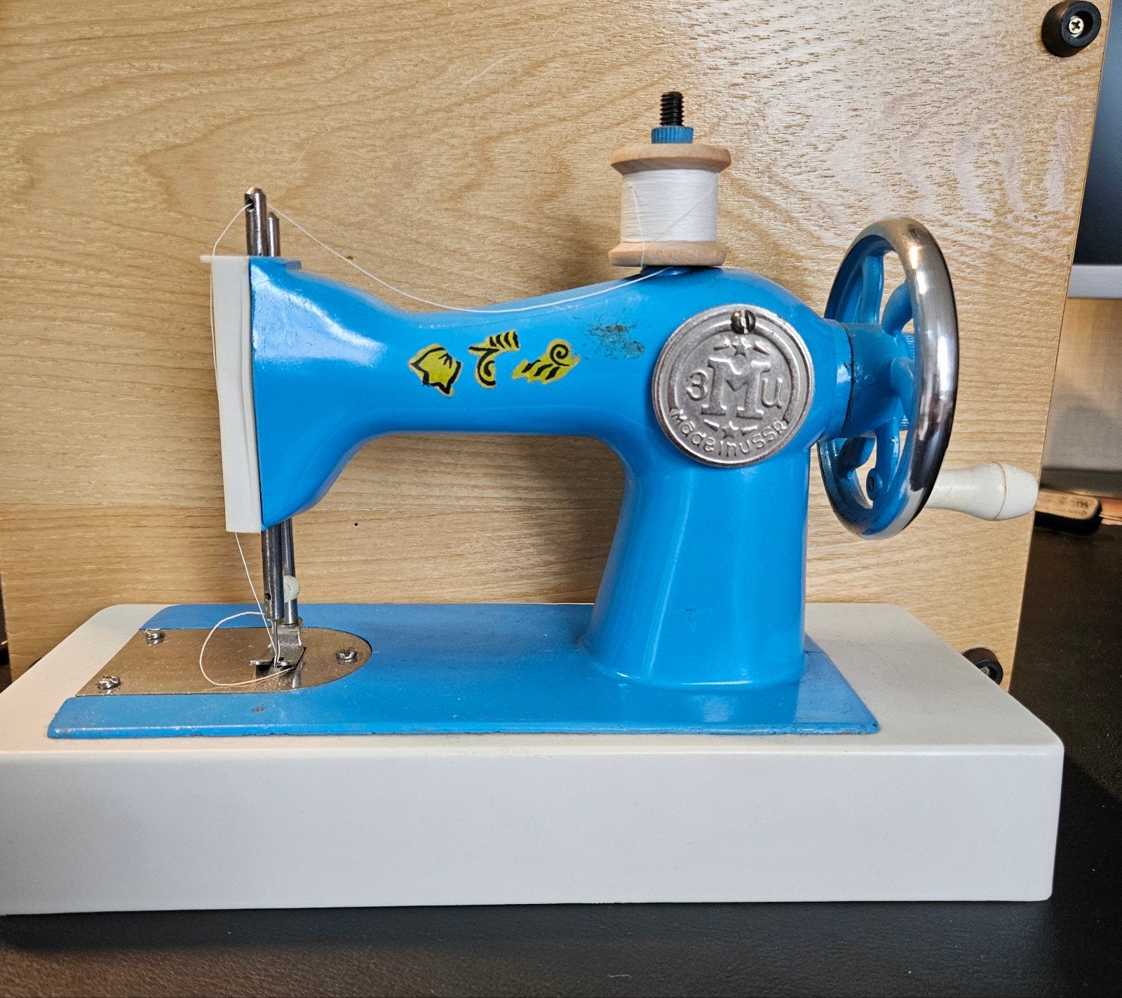 Vintage Speelgoed Naaimachine - Blauw (Made in USSR), Ophalen of Verzenden