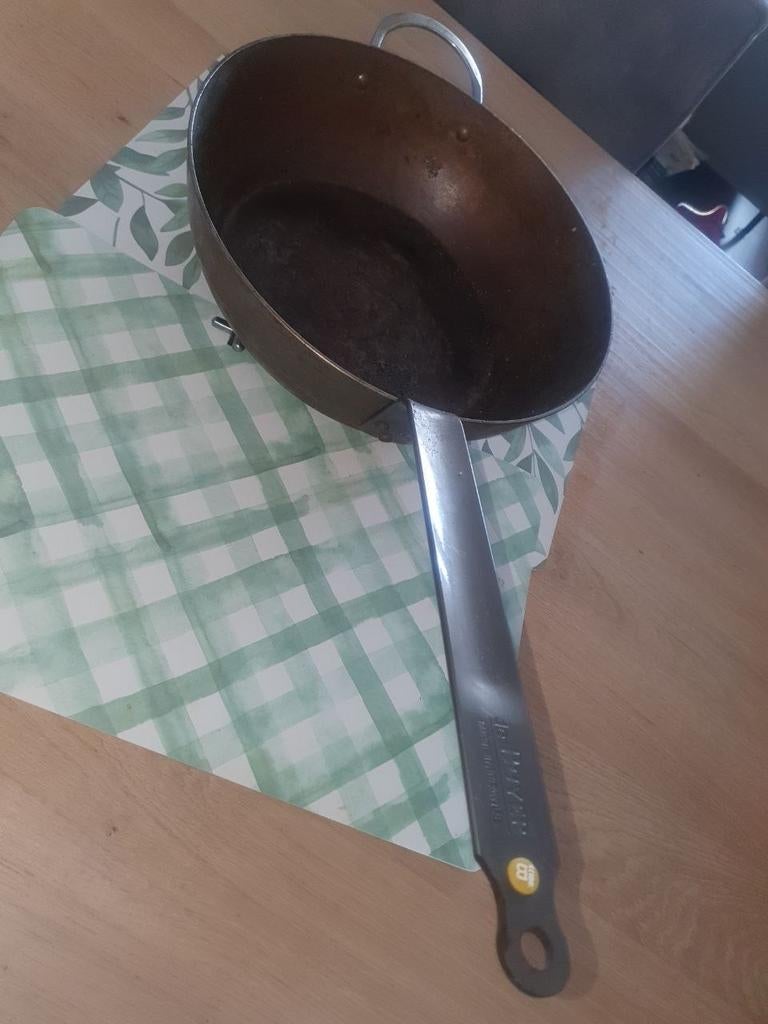 De Buyer pan Mineral B | 32cm zgan, Ophalen of Verzenden, Zo goed als nieuw, Overige materialen, Koekenpan of Braadpan