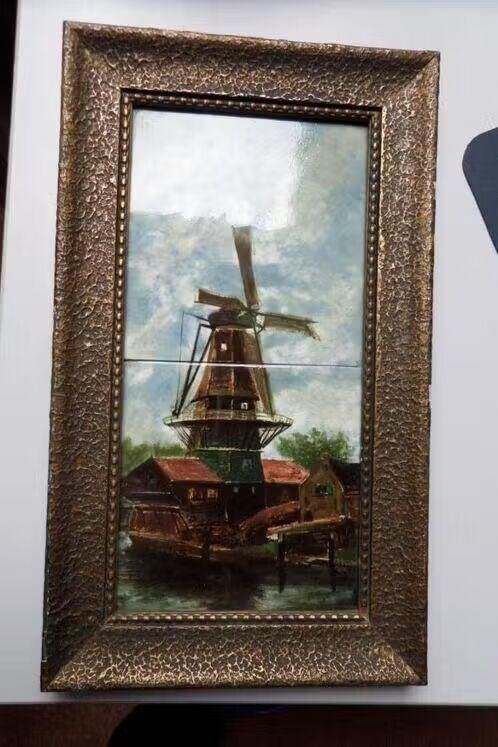Johan Georg Gerstenhauer - Keramisch werk op tegel, Antiek en Kunst, Antiek | Wandborden en Tegels, Ophalen