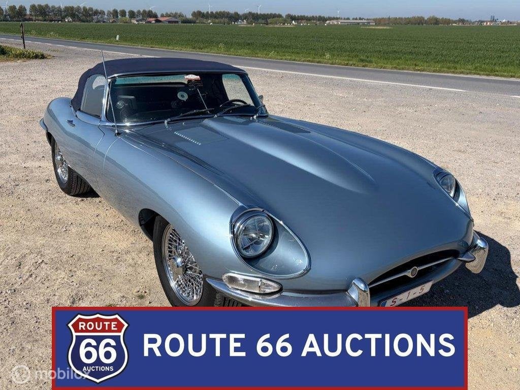 Jaguar E-Type Series 1.5 | 1968 | Route 66 Auctions, Auto's, Overige carrosserieën, Zwart, Bedrijf, Handgeschakeld